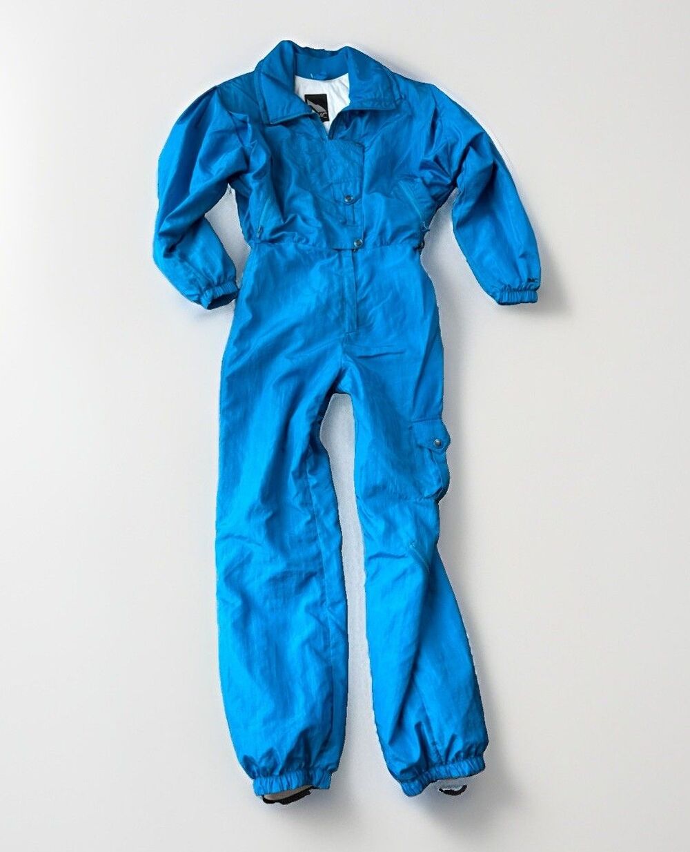 80s Serac One Piece Ski Suit Womens 10 Blue Snowsuit Jumpsuit Retro